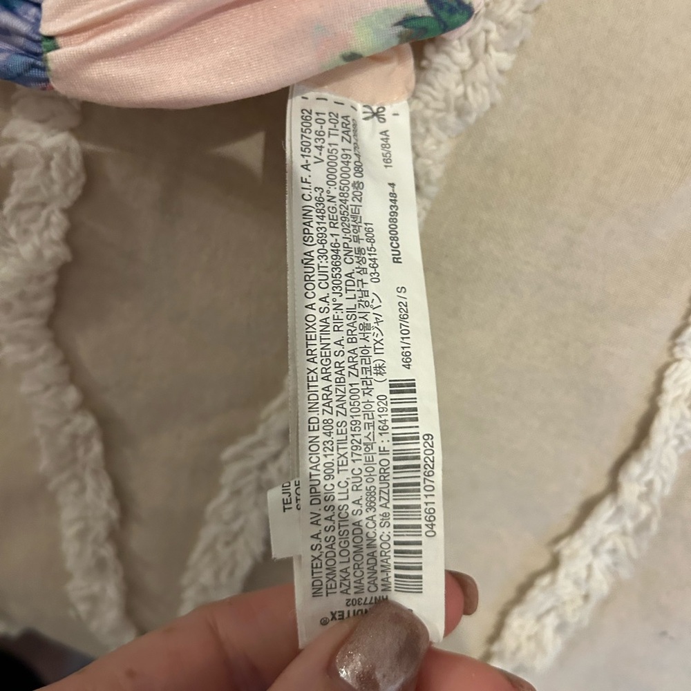Zara Pink Floral Crop Top - Picture 6 of 6